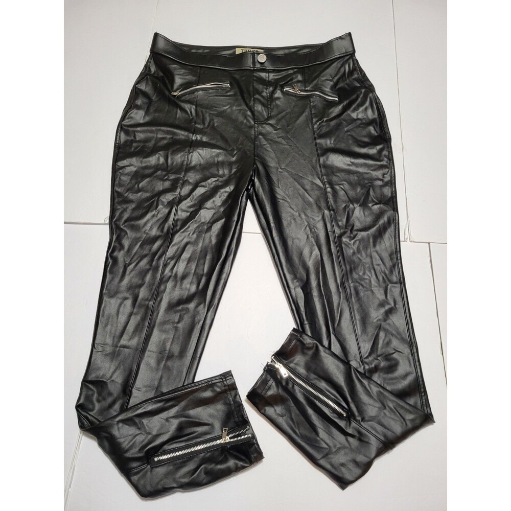 Thrill Premium Quality Woman 2X Women's Faux Leather Pants Black 100%polyurethan